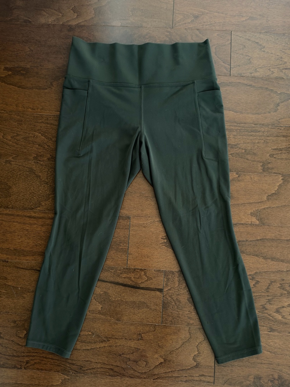 Athleta Olive Green High-Waist Pocket Leggings Large